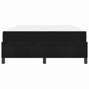 Sängram med madrass Svart 140 x 190 cm tyg
