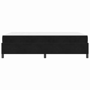Sängram med madrass Svart 140 x 190 cm tyg
