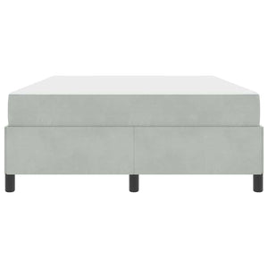 Sängram med madrass Ljusgrå 140 x 200 cm tyg