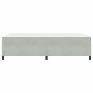 Sängram med madrass Ljusgrå 140 x 200 cm tyg