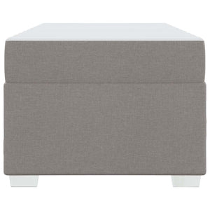 Sängram med madrass Taupe 90 x 200 cm tyg