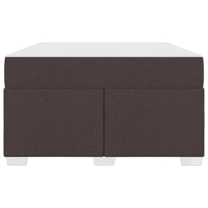 Sängram med madrass Mörkbrun 120 x 200 cm tyg