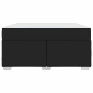 Sängram med madrass Svart 140 x 200 cm tyg