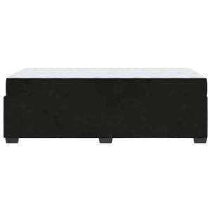 Sängram med madrass Svart 90 x 190 cm tyg