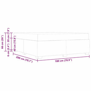 Sängram med madrass Mörkgrön 180 x 200 cm tyg