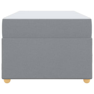 Sängram med madrass Ljusgrå 90 x 200 cm tyg