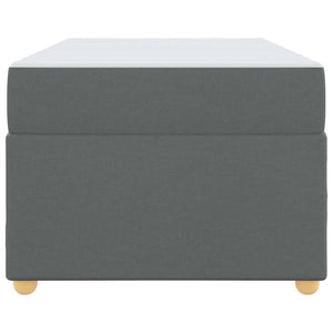 Sängram med madrass Mörkgrå 90 x 200 cm tyg