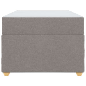 Sängram med madrass Taupe 90 x 200 cm tyg
