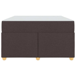 Sängram med madrass Mörkbrun 120 x 200 cm tyg