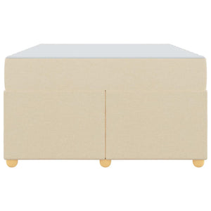 Sängram med madrass Kräm 120 x 200 cm tyg