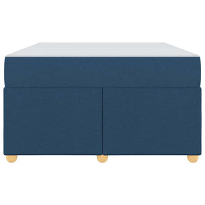 Sängram med madrass Blå 120 x 200 cm tyg