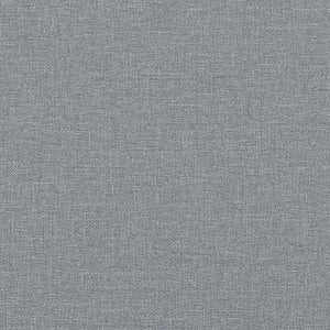 Sängram med madrass Ljusgrå 140 x 200 cm tyg