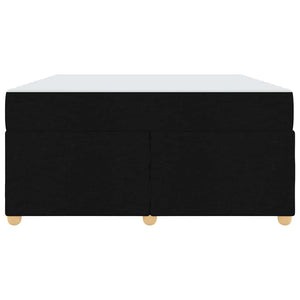 Sängram med madrass Svart 140 x 200 cm tyg