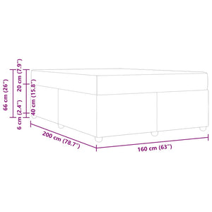 Sängram med madrass Ljusgrå 160 x 200 cm tyg