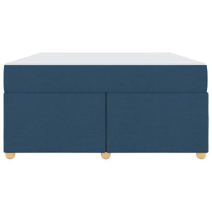 Sängram med madrass Blå 160 x 200 cm tyg