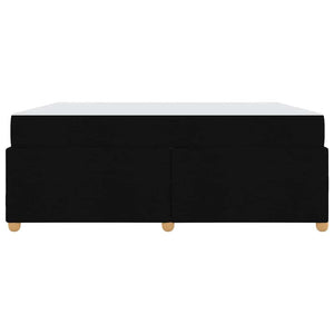 Sängram med madrass Svart 180 x 200 cm tyg