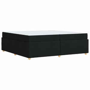 Sängram med madrass Svart 200 x 200 cm tyg