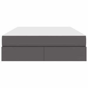 Förvaringssäng med madrass med madrass 2 pcs Grå Skinn