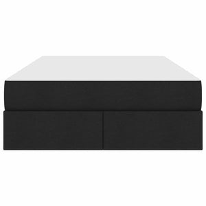 Förvaringssäng med madrass Svart 120 x 190 cm Polyester