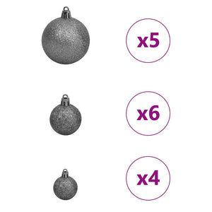 Konstgjord julgran med 150 LED-lampor Vit 120 cm PE och PVC