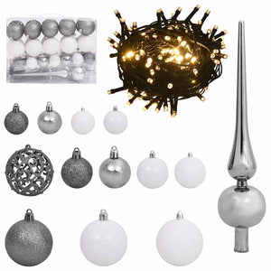 Konstgjord julgran med 150 LED-lampor Vit 150 cm PE och PVC