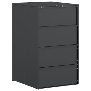 Sopsäckslagring med Gaslyftlock för 240L behållare Antracit