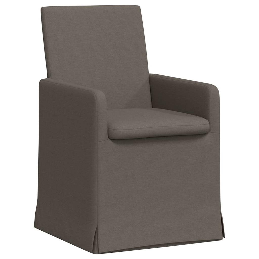 Matstolar 2 st Linne Ljusgrå 57 x 67 x 95 cm