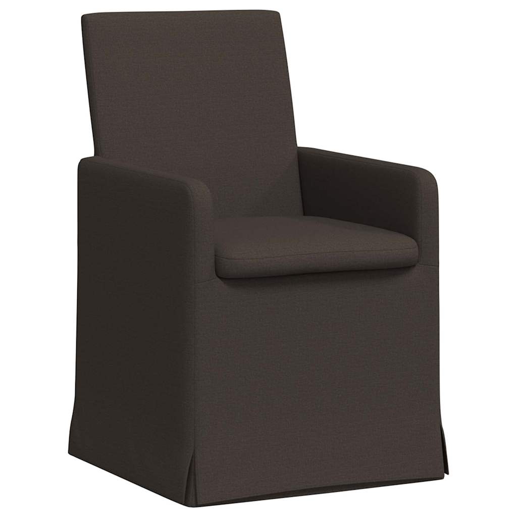 Matstolar 2 st Linne Mörkgrå 57 x 67 x 95 cm
