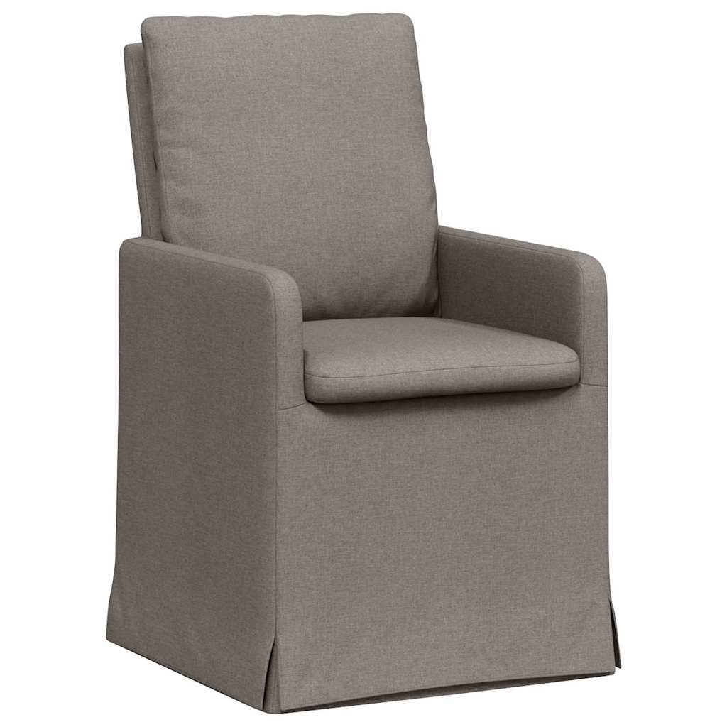 Matstolar 2 st tyg Taupe 57 x 67 x 98 cm