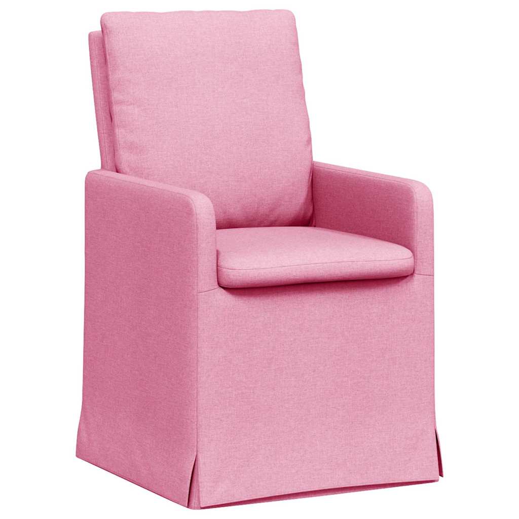 Matstolar 2 st tyg Rosa 57 x 67 x 98 cm