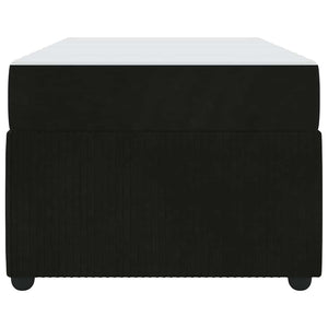 Sängram med madrass Svart 90 x 190 cm tyg