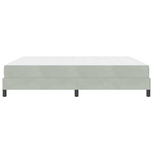 Bäddfjäder med madrass Ljusgrå 180 x 200 cm tyg