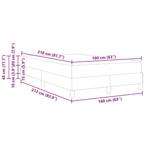 Bäddfjäder med madrass Ljusgrå 160 x 210 cm tyg