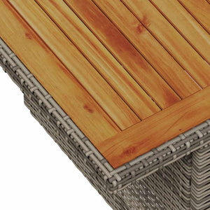 Trädgårdsoffset med lagring 8 pcs Grå Poly rattan