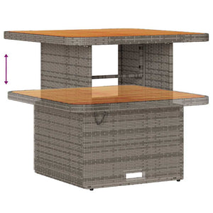 Trädgårdsoffset med kudde med lagring 11 pcs Grå konstrotting