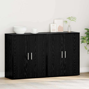 Sideboard 2 pcs Svart Ek 60 x 31 x 70 cm Konstruerat trä
