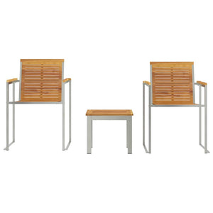 Solstol 3 pcs Brun Massivt teakträ