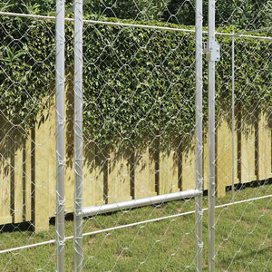 Hundbur 4 pcs Silver 800 x 200 x 200 cm Stål och PE