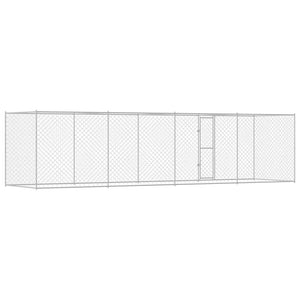 Hundbur 4 pcs Silver 800 x 200 x 200 cm Stål och PE