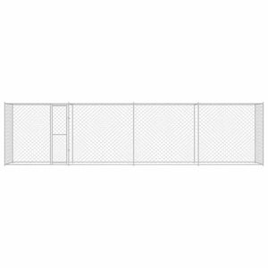 Hundbur 4 pcs Silver 800 x 200 x 200 cm Stål och PE