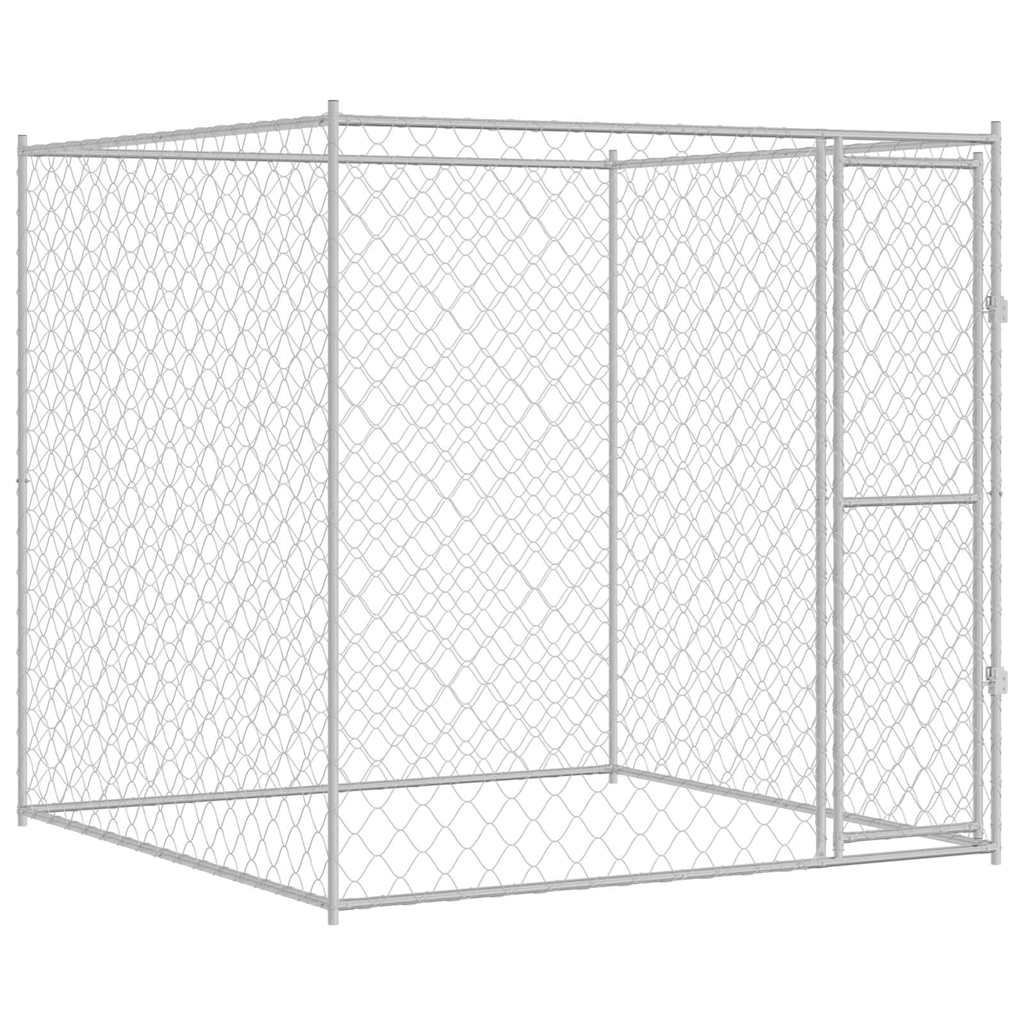 Hundbur Silver 200 x 200 x 200 cm Galvaniserat Stål