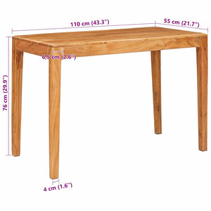 Matbord Brun 110 x 55 x 76 cm Massivt Akaciaträ