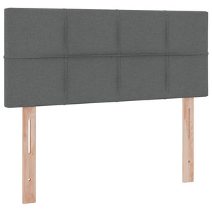 Förvaringssäng med madrass Mörkgrå 120 x 200 cm Konstruerat trä