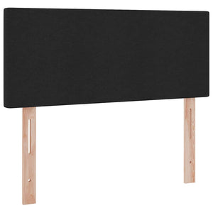 Förvaringssäng med LED med madrass Svart 120 x 200 cm Polyester