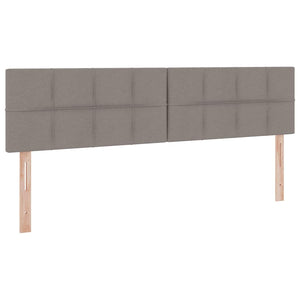 Förvaringssäng med LED med madrass Taupe 180 x 200 cm Polyester