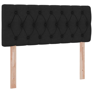 Förvaringssäng med LED med madrass Svart 120 x 200 cm Polyester