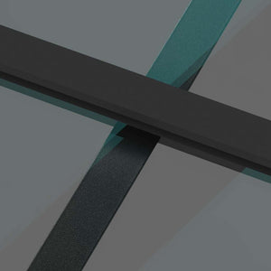 Skjutdörr med beslag svart 76x205 cm härdat glas