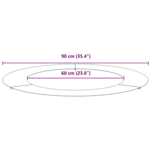 lämplig för Flat Trädringar 5 pcs Antracit Ø60 / 90 cm Stål