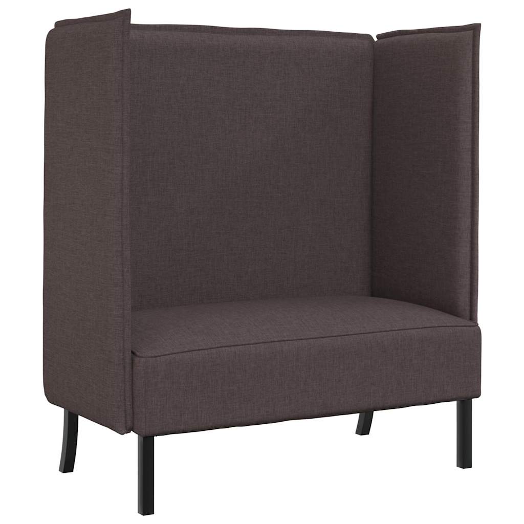 Hög Ryggsoffa 101cm Mörkbrun tyg
