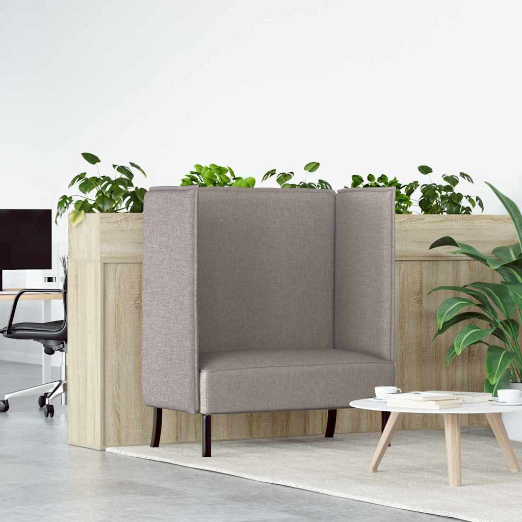 Hög Ryggsoffa Taupe 109 x 56 x 121 cm tyg